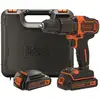 Image de Perceuse à percussion Black & Decker BDCHD18KB 18V + 2 batteries 1,5Ah + mallette