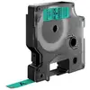 Image de Étiquettes standard D1 - Noir sur vert - 9mm x 7m - Polystyrène