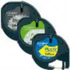 Image de Cinta DYMO LetraTag 3 pièces, 4 m, Polyester, 57 mm, Origine Belgique