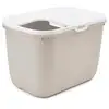 Image de Bac à litière Savic Hop in entrée supérieure beige blanc plastique
