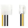 Image de Câble d'alimentation NEDIS CCGP74060VA015 PCI-E 6-pin Molex 0,15 m noir/jaune