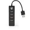 Image de Hub NEDIS 4 ports USB 2.0 UHUBU2420BK compact plastique