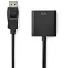 Image de Câble DisplayPort NEDIS CCGB37351BK02 0,2 m Adaptateur DP vers VGA Noir