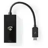 Image de Adaptateur USB-C NEDIS CCGP64452BK02 Mini DisplayPort 0,2 m Noir Ultra HD