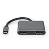 Image de Adaptateur graphique USB-C NEDIS CCGB64670BK01 2x HDMI 4K Aluminium