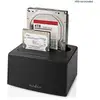 Image de Station d'accueil disque dur Nedis HDDUDB3210BK double baie, USB 3.2, clonage autonome