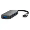 Image de Hub NEDIS 4 ports 5 Gbit/s CCGB64220GY01 boîtier métal USB-C
