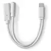 Image de Câble USB-C NEDIS CCGB64922WT01 0,1 m Charge Rapide Blanc