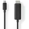 Image de Adaptateur vidéo Nedis CCGL64655BK20 USB-C vers HDMI 2 m 4K 60Hz Noir