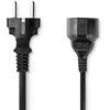 Image de Câble d'extension Nedis CEGL10200BK20 2 m noir connecteurs CEE7/7 droits