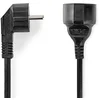 Image de Câble d'extension Nedis CEGL10230BK50 5 m Angle Mâle/Femelle Type C Noir