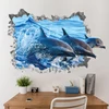 Image de Sticker trompe l'oeil dauphins dans l'océan