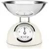 Image de Balance de cuisine mécanique Haeger, 5 kg, bol amovible, acier et crème