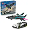 Image de Jeu de construction LEGO 60489 City Jet vs. Voiture avec minifigurines
