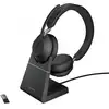 Image de Jabra Evolve2 65 Auriculares Inalámbricos Negros + Soporte de Carga USB