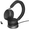 Image de Auriculares Jabra Evolve2 75 sans fil Bluetooth avec Réduction de Bruit, Microphone, Station de charge, noirs