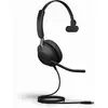 Image de Auriculaires Jabra Evolve2 40 filaires USB-A pour appels et musique, micro à réduction de bruit, noir