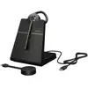 Image de Auriculares Jabra Engage 55 SE inalámbricos USB-C para oficina y casa con soporte negro