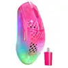 Image de Ratón SteelSeries Aerox 3 Wireless Gen 2 RF Bluetooth 26000 DPI Magenta Haze