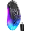 Image de Ratón SteelSeries Aerox 3 Wireless Gen 2 RF Bluetooth 26000 DPI Noir Transparent