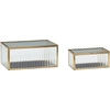 Image de Boîtes vitrine Hubsch Interior Ripple (x2) 15x10x7/21x14x9 cm