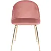 Image de Chaise de salle à manger en velours avec pieds aspect laiton House Nordic Geneve 52x51x78 cm
