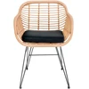 Image de fauteuils en polyrotin avec coussin et pieds House Nordic Trisete 57x60x82 cm