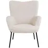 Image de Chaise en faux cuir d'agneau avec pieds noirs House Nordic Glasgow 79x70x98 cm