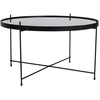 Image de Table basse en acier thermolaqué noir avec verre House Nordic Venezia 70x70x40 cm