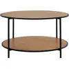 Image de Table basse aspect chêne avec pieds noirs House Nordic Vita 80x80x45 cm