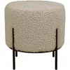 Image de Pouf en cuir d'agneau artificiel House Nordic Alford 35,5x37 cm