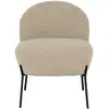 Image de Chaise lounge en cuir d'agneau artificiel House Nordic Merida 66x57x71 cm