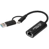 Image de Adaptateur MicroConnect MC-USBACNET2.5G USB-C vers RJ-45 2,5 GbE 0,2 m Noir