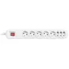 Image de Multiprise Activejet APN-8G/3M-GR 8 Prises Protection Sécurité Interrupteur Gris 3 m