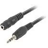 Image de Câble audio Lanberg CA-MJFJ-10CC-0015-BK Jack 3,5mm mâle à mâle 1,5 m noir