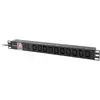 Image de Multiprise Lanberg PDU-10I-0200-IEC-BK 10 prises C13 Protection Interrupteur LED 1U
