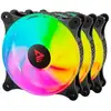 Image de Pack de 3 ventilateurs de refroidissement par air Savio ARGB 120 mm PWM, 1800 tr/min, 25 dB, 4 broches