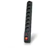 Image de Multiprise Roline ACAR S8 8 prises interrupteur indicateur plastique noir 1,5 m