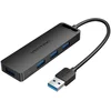 Image de Concentrateur USB Vention CHHLBD 4 ports USB 3.0 MicroUSB PD 50 cm Noir