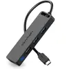 Image de Concentrateur Vention 4 ports USB 3.0 5 Gbit/s TGCBB avec MicroUSB PD et câble de 15 cm