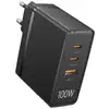 Image de Vention GaN Chargeur Mural FEGB0-EU 2xUSB-C 1xUSB 100W Noir Iphone/Samsung/Ordinateur portable