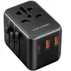 Image de Chargeur mural universel Vention FJEB0 USB-C 20 W/2 x USB-A 18 W, adaptateur de voyage 65 W, 4 prises