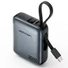 Image de Batterie externe Vention FHEH0 10000mAh 35W câble USB-C intégré gris