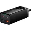 Image de Chargeur Baseus GaN3 Pro PSZM000901 65 W, 2 ports USB-C et 2 ports USB-A, prise secteur, protection avancée, noir