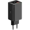 Image de Chargeur pour smartphone et ordinateur portable Baseus GaN6 Pro 65 W 4 USB : 2 USB-C/2 USB-A Noir