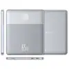 Image de Batterie externe Baseus Blade2 pour ordinateurs portables avec charge rapide avec affichage numérique intelligent 12000mAh, 65W en Argent (avec câble de charge rapide Baseus USB Type-C à Type-C 100W (20V/5A) de 50cm Blanc)