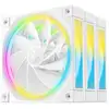 Image de Pack de 3 ventilateurs de refroidissement à air DeepCool ARGB universels 120 mm FL12R WH-3 en 1, blanc, PWM