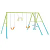 Image de Balançoire portique 4 agres face à face anneaux pour enfant Intex 467x254x211 cm