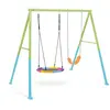Image de Portique-balançoire 2 agrès nid d'oiseau enfant Intex 2,54x2,44x1,98 m