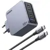 Image de Chargeur UGREEN Nexode Pro 160W GaN avec câble USB-C, 4 ports, charge rapide